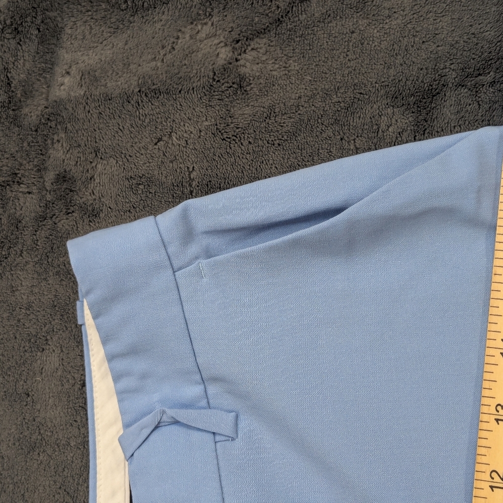 THEORY Treeca Cropped Wool-blend Slim-leg Blue Pants Women's Size 4 Office Attir - Picture 8 of 13